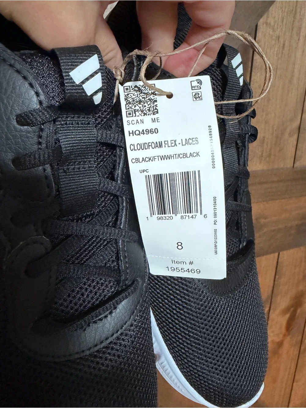 Adidas Cloudfoam Flex Slounge Shoes - Black/White